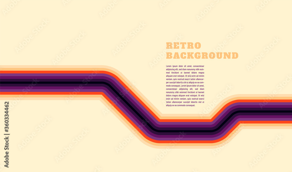 Poster simple retro style banner design with lines and text. vector illustration.