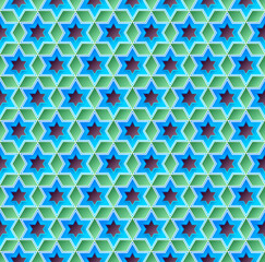 Fototapeta premium Vector Arabic ornament, geometric, seamless pattern