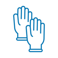 rubber gloves line style icon