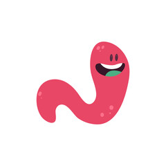 Isolated virus cartoon