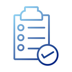 Fototapeta premium checklist clipboard gradient style icon