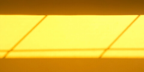 Window reflection on yellow wall