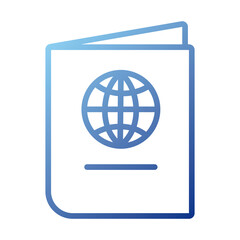 passport document gradient style icon