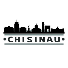 Fototapeta premium Chisinau Moldavia City Travel. City Skyline. Silhouette City. Design Vector. Famous Monuments.