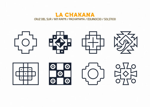 Inca Cross Chakana, Inti Raymi Ecuador, Peru emblematic symbol of an ancestral and cultural celebration of the Andean peoples for the winter solstice. Ethnic folk image. Tribe motif. Tribal. Pachamama