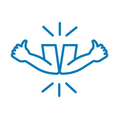 greeting hitting elbows line style icon