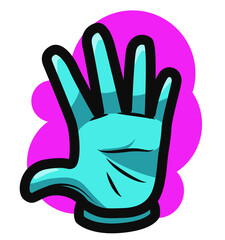 hand with a glove animated