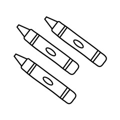crayons school supplies line style