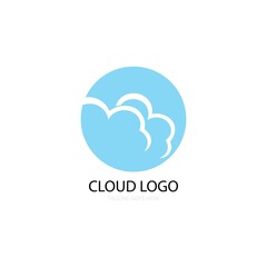 blue cloud illustration logo vector