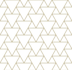 Seamless Modern Graphic Hexagon Pattern Pattern. Repeat Ornate Vector Rhombus Background Texture. Repetitive Creative Triangular 