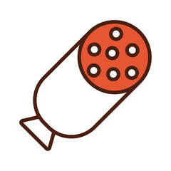 fresh sausage line and fill style icon