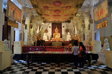 Kandy, Sri Lanka - Temple of the Sacred Tooth. This temple where Buddha's tooth preserved, is one of the most important temples for Buddhists.