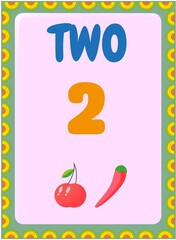 Preschool and toddler math with cherry and chili design