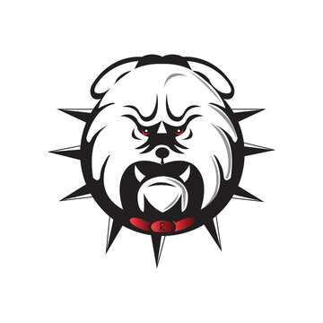 dog bulldog logo design vector head