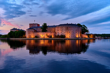 Naklejka na ściany i meble Vaxholms fortress one beautiful summer evening