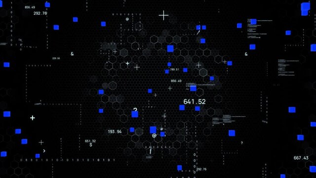 Abstract background loop animation. Cyberspace. Technology.