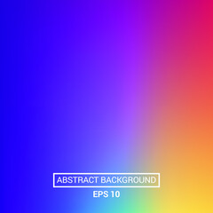 Abstract blurred gradient mesh background in bright rainbow colors. EPS 10.