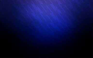 Dark BLUE vector background with straight lines. Blurred decorative design in simple style with lines. Best design for your ad, poster, banner.