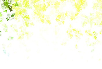 Light Green, Yellow vector template with chaotic shapes.