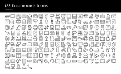 185 Electronics Icons