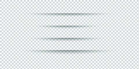 Vector realistic Cuts in paper sheet with a shadow on transparent background. 3d incision in the paper. parallel lines. Template for your design.