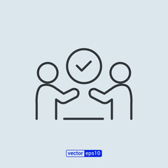 Assessment icon, line symbols. Editable stroke vector illustration eps10