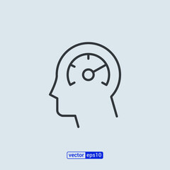 Performance icon, line symbols. Editable stroke vector illustration eps10