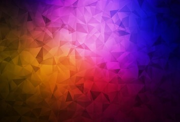 Obraz premium Dark Pink, Red vector polygon abstract backdrop.