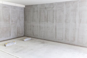 Empty space car park interior at office building