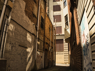 alley vied of buildings