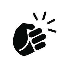 Obraz premium Hand knocking on door icon. Vector illustration. EPS 10.