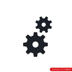 Fototapeta premium Gear Icon Vector Template, Flat Design Engineering Cogwheel. EPS 10.