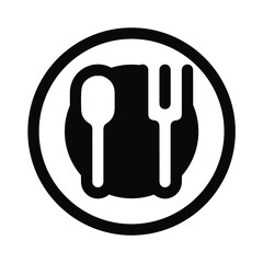 Spoon and fork Icon vector templates. EPS 10