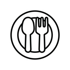 Spoon and fork Icon vector templates. EPS 10