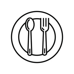 Spoon and fork Icon vector templates. EPS 10