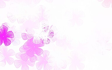 Light Purple, Pink vector natural pattern with flowers