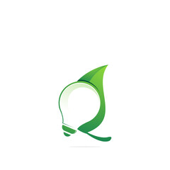 Green energy logo design template
