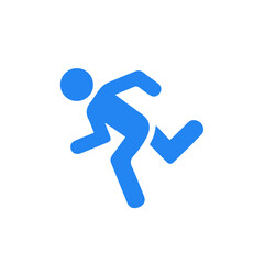 Runner icon. Logo element illustration. runner symbol design. colored collection. runner concept. Can be used in web and mobile. EPS 10.