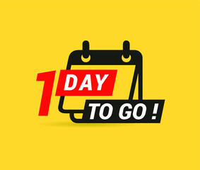 1 day to go a last countdown icon. One day go sale price offer promo deal timer, 1 day only. EPS 10