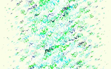 Light Green, Yellow vector background with wry lines.