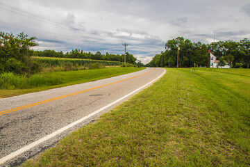 Fototapeta premium country road in the countryside
