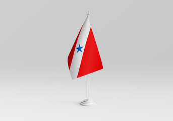 3d illustration. Para state flag with a gray background. One of the states of Brazil.
