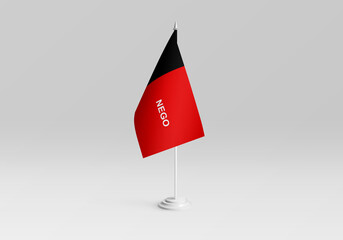 Obraz premium 3d illustration. Paraiba state flag with a gray background. One of the states of Brazil.