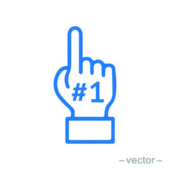 Fan Number One. Vector Illustration. Eps 10.