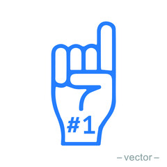 Fan Number One. Vector Illustration. Eps 10.