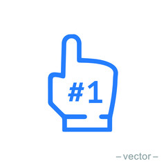 Fan Number One. Vector Illustration. Eps 10.