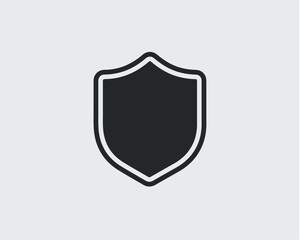 Shield icon vector. Safe and protect logo.