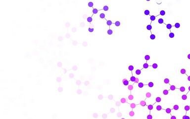 Light Purple vector background with forms of artificial intelligence.