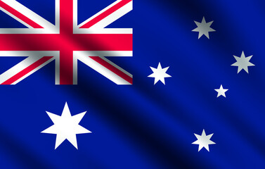 Australia flag vector illustration. Accurate dimensions, elements proportions and colors.