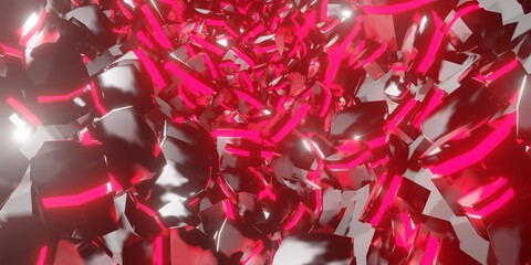  3d render realistic red abstract light composition. Abstract theme for trendy designs.